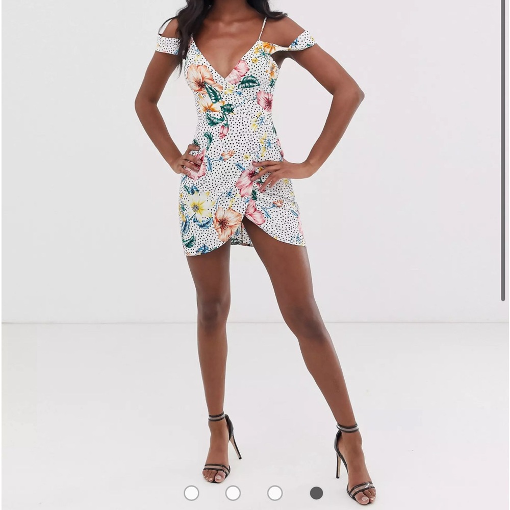 White polkadot dress